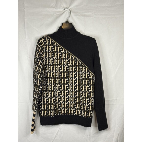 Women’s Beige Knit Sweater Pullover Long Sleeve Zipper Casual Fall Winter Small - Picture 1 of 10